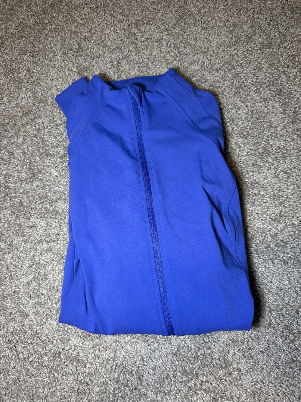 Vibrant Royal Blue Zip-Front Active Jacket